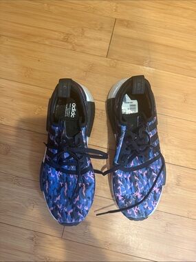 adidas Kids Blue & Pink Camo Running Shoes